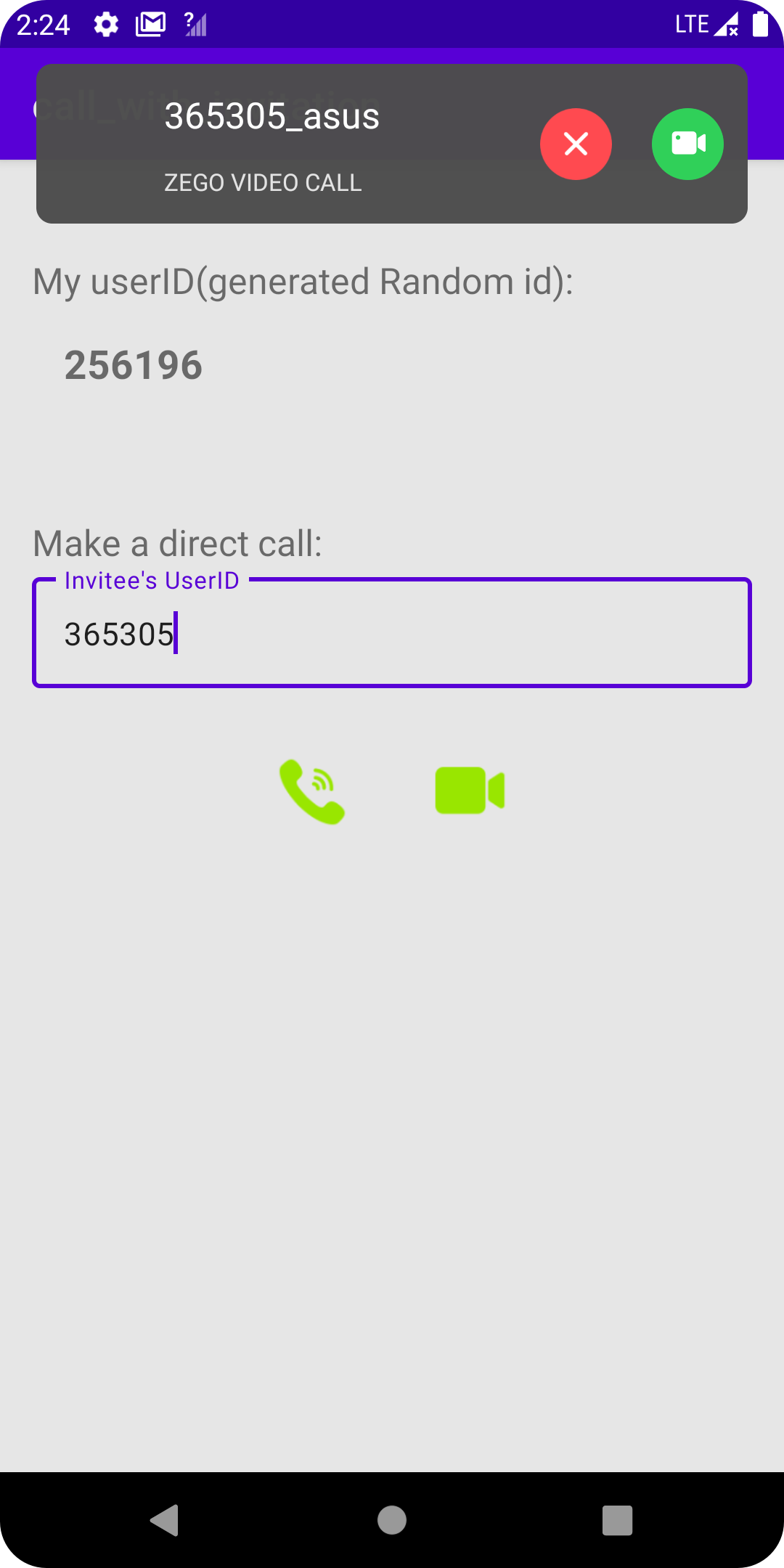 Call Dialog Implement the call invitation - Video Call SDK | ZEGOCLOUD Documentation